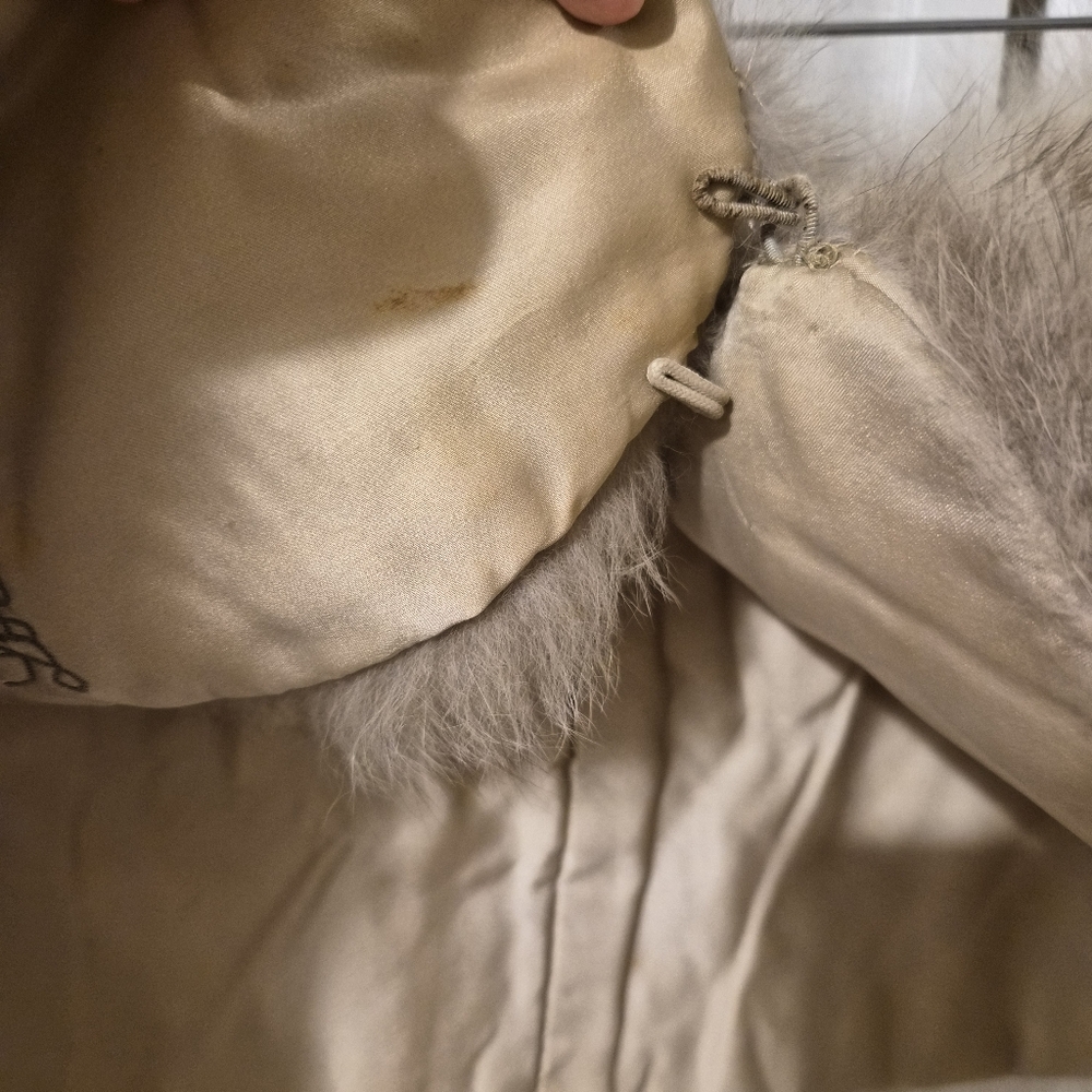 Vintage Silver Fox Fur Stole Shawl Wedding Wrap 1960s - Picture 4 of 6